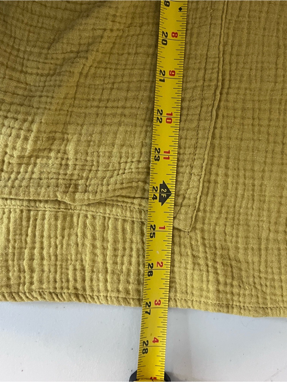 Jones New York 100% Cotton Gauze Mustard Yellow Relaxed Tunic Top Sz L - Picture 8 of 11